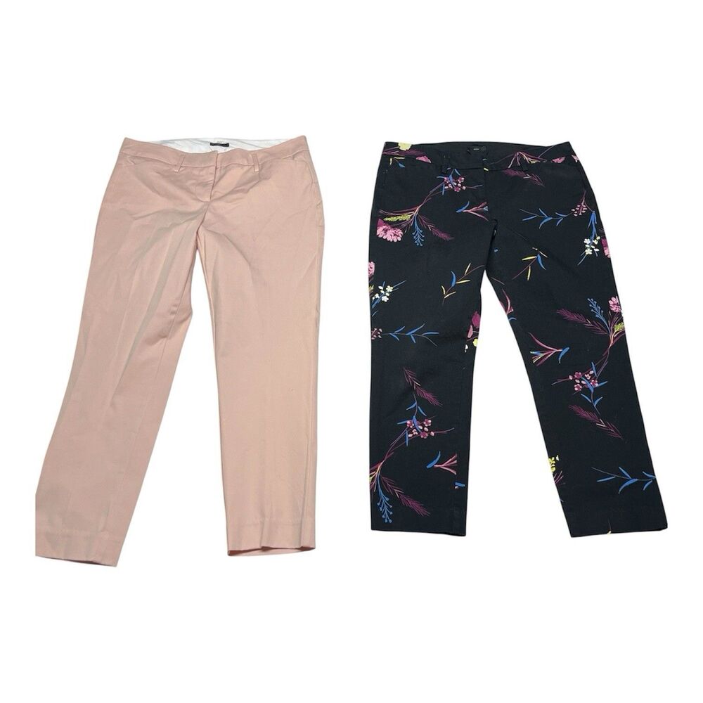 Worthington Black Floral Pink Dress Pants Ankle